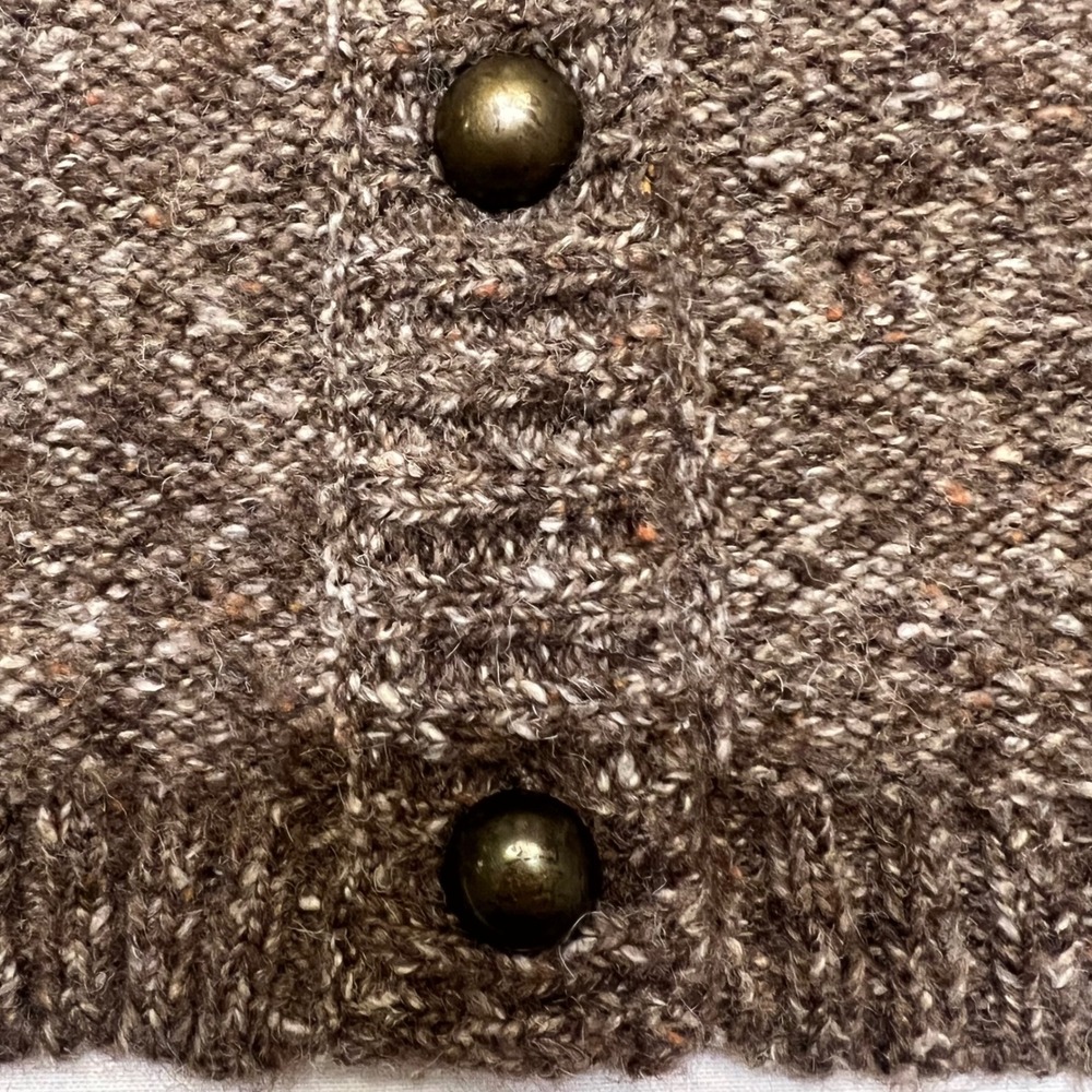 Ruby Rd. Brown Speckled‎ Button Front Flower Appl… - image 9